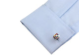 Men's Magical Cube Cuff Links Copper Material Multi-Color