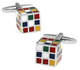 Men's Magical Cube Cuff Links Copper Material Multi-Color