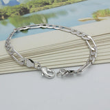 Men's 925 Silver Bracelet 6mm Chain 18-20cm Italian Man Bracelet