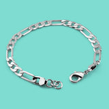 Men's 925 Silver Bracelet 6mm Chain 18-20cm Italian Man Bracelet