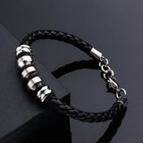Men's Titanium Steel Leather Bracelet Stainless Steel Fashionable Domineering