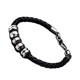 Men's Titanium Steel Leather Bracelet Stainless Steel Fashionable Domineering