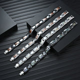 Men's Tungsten Steel Ceramic Bracelet Wooden Shell Bracelet