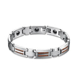 Men's Tungsten Steel Ceramic Bracelet Wooden Shell Bracelet