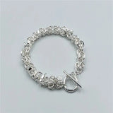 925 Sterling Silver Chain Bracelet Wedding Party Jewelry Christmas