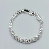 925 Sterling Silver Chain Bracelet Wedding Party Jewelry Christmas