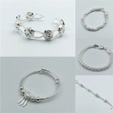 925 Sterling Silver Chain Bracelet Wedding Party Jewelry Christmas