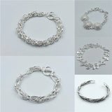 925 Sterling Silver Chain Bracelet Wedding Party Jewelry Christmas
