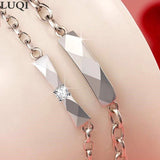 S925 Silver Plated Platinum Couple Bracelets