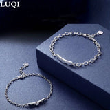 S925 Silver Plated Platinum Couple Bracelets