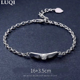 S925 Silver Plated Platinum Couple Bracelets