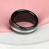 Crystal Ring Stainless Steel Ceramic Rings Healthy Jewelry Gift