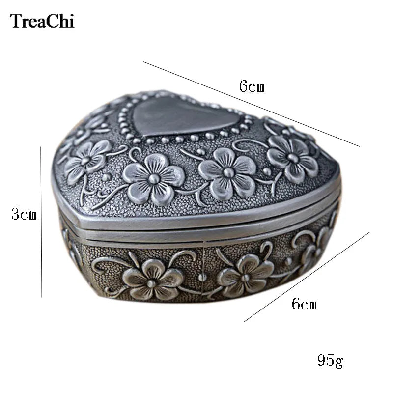 Antique Jewelry Box Ring Storage Organizer Chest Gift 6*6*3cm