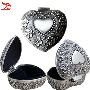 Metal Antique Jewelry Box Ring Jewelry Storage Organizer Chest