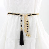 Metal Tassel Waist Chain Dress Belt for Women