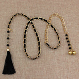 Metal Tassel Waist Chain Dress Belt for Women