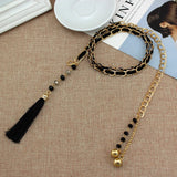 Metal Tassel Waist Chain Dress Belt for Women