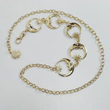 Metal Chain Belts Gold/Silver Crescent Moon Belts