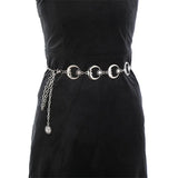 Metal Chain Belts Gold/Silver Crescent Moon Belts