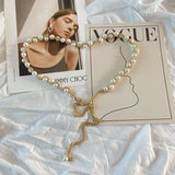 Metal Chain Pearl Thin Waist Chain for Dress Sweater Jeans