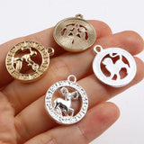 Hollow Constellation Silver Pendants DIY Necklace Jewelry Party 23mm x 20mm