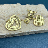 Metal Plated Rhinestones LOVE Heart Pendants Charms For Jewelry Making
