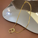 Studded Can Pull Ring Necklace Women Jewelry