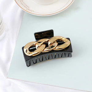 Geometric Square Hair Claw Chain Hair Clip for Woman Girls Hair Accessories