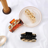 Geometric Square Hair Claw Chain Hair Clip for Woman Girls Hair Accessories
