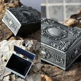 Vintage Metal Jewelry Casket Trinket Box