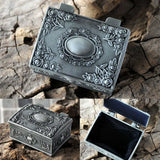 Vintage Metal Jewelry Casket Trinket Box