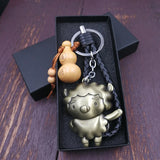 Chinese Zodiac Alloy Keychain - Cock, Horse, Monkey, Dog, Pig