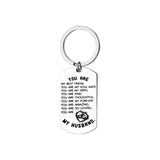 Husband Gift From Wife Metal Keychain You Are My Husband