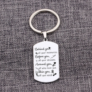 Inspirational Graduation Keychain: Memories, Dreams, and Encouragement