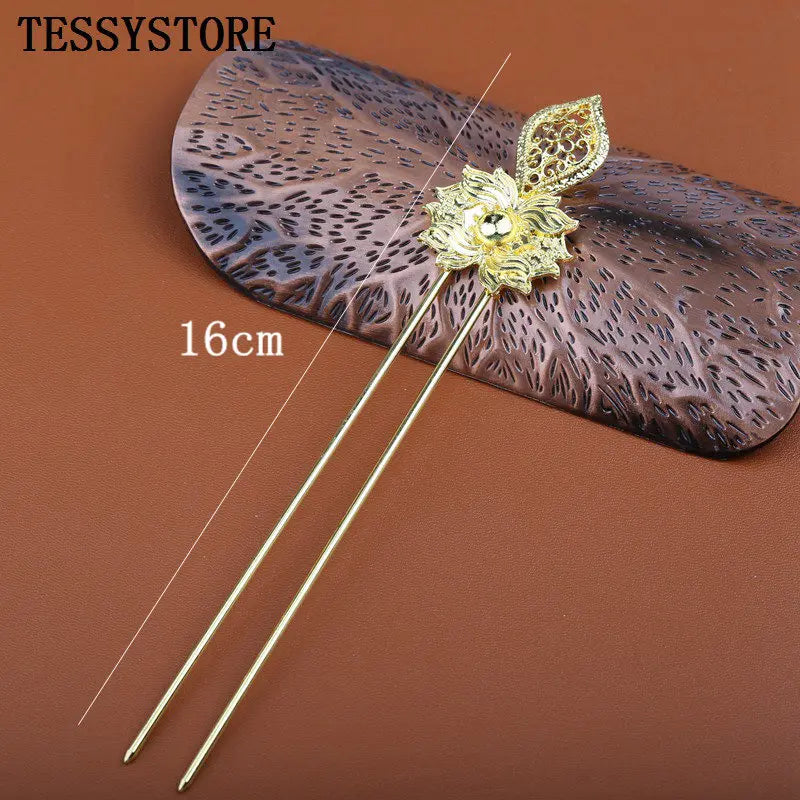 Metal Retro Hairpins Hair Sticks Elegance Lady Hairpins Alloy Hair Clip