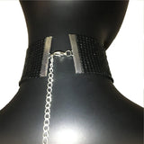 Metal Sequins Chokers Necklace for Women Statement Choker Wedding Accessory Gift