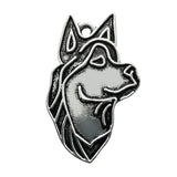 Metal Shiba Inu Head Pendant for Dog Jewelry Charm