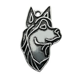 Metal Shiba Inu Head Pendant for Dog Jewelry Charm