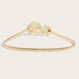 Floral Buckle Waist Chain Decoration Elastic Stretch Belt