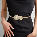 Floral Buckle Waist Chain Decoration Elastic Stretch Belt