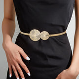 Floral Buckle Waist Chain Decoration Elastic Stretch Belt