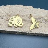 Metal Zircon Elephant Sea Shell Butterfly Pendants Charms for Jewelry Making