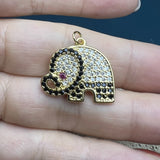 Metal Zircon Elephant Sea Shell Butterfly Pendants Charms for Jewelry Making