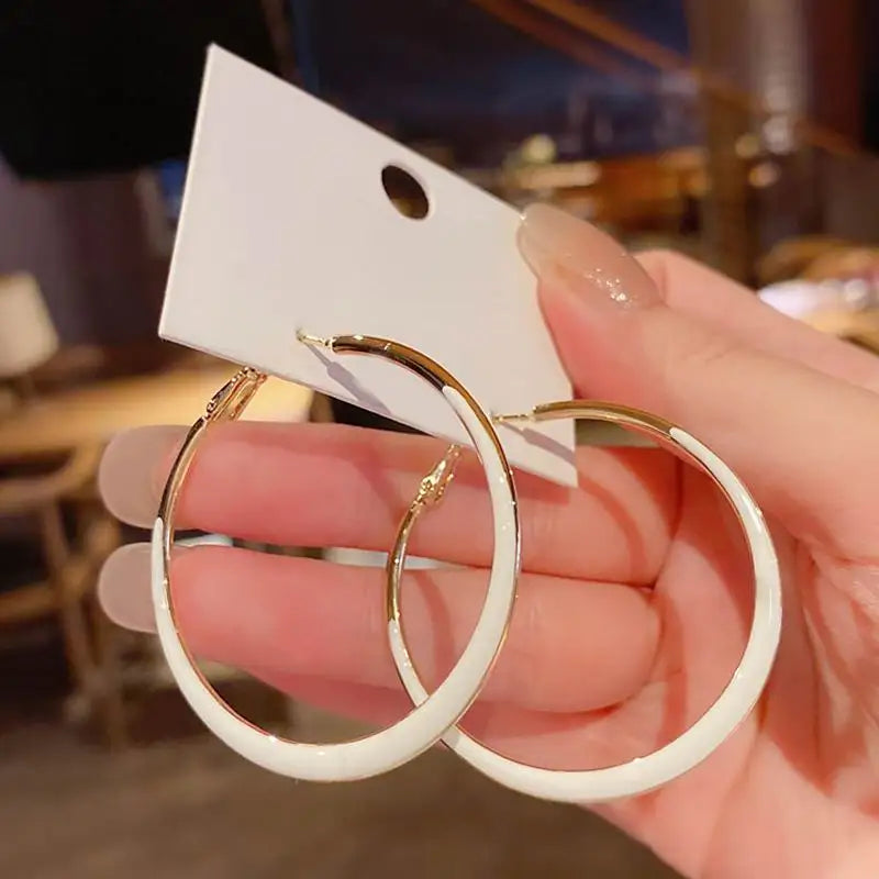 Big Hoop Earrings Women Statement Round Circle Earings