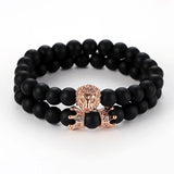 Lion Head Crown Bracelet Bangle Set