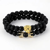 Lion Head Crown Bracelet Bangle Set