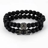 Lion Head Crown Bracelet Bangle Set