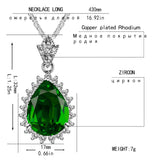 Micro Set Ruby Necklace Wild Emerald Zircon Drop Pendant