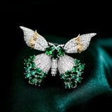 Zircon Insect Butterfly Brooch Pin Clothing Accessories Women Jewelry