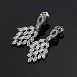 Multicolor CZ Stone Silver Earrings Wedding
